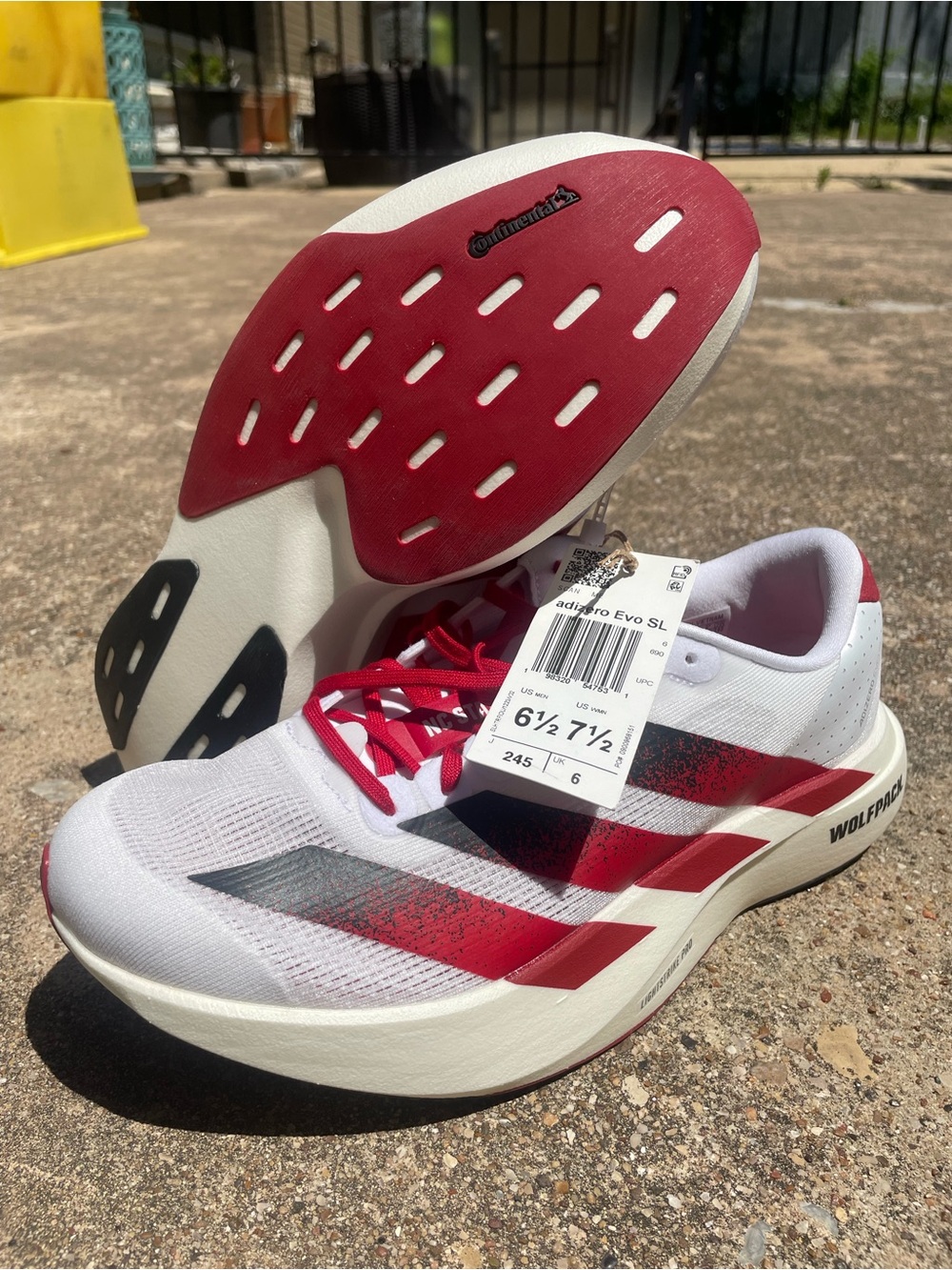 NEW Adidas Adizero Evo SL x NCAA North Carolina Wolfpack 6.5M/7.5W